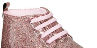 Primeiras Impressões Botinhas Glitter para Bebê Menina Rosa Tamanho 4