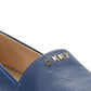 Sandálias femininas DKNY Mer Leather com bico aberto e alpargatas casuais, tamanho 7,5, azul