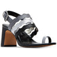 Sandálias femininas Katy Perry The Sense Leather com bico aberto, casuais, pretas, tamanho 8,5M