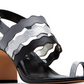 Sandálias femininas Katy Perry The Sense Leather com bico aberto, casuais, pretas, tamanho 8,5M