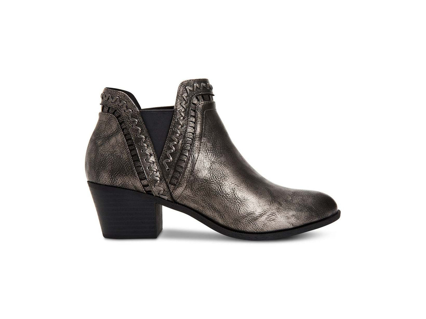 Botas femininas estilo &amp; co MERIDAA com biqueira amendoada e cano curto, cinza, tamanho 7 W