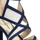 Rialto Feminino Ria Tecido Peep Toe Tira no Tornozelo D-orsay Sapatos Marinho Tamanho 5.5
