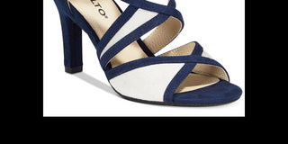 Rialto Feminino Ria Tecido Peep Toe Tira no Tornozelo D-orsay Sapatos Marinho Tamanho 5.5