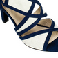 Rialto Feminino Ria Tecido Peep Toe Tira no Tornozelo D-orsay Sapatos Marinho Tamanho 5.5