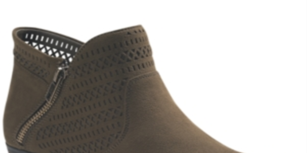Botas femininas American Rag com bico amendoado e cano curto, tamanho 10 W, verde