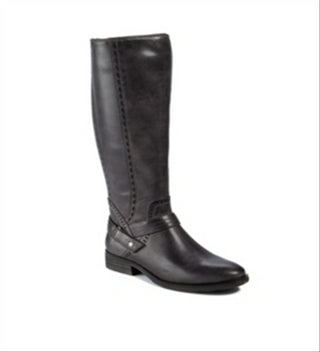 Botas de montaria BareTraps Abram de couro sintético para mulheres, tamanho 9M, cinza