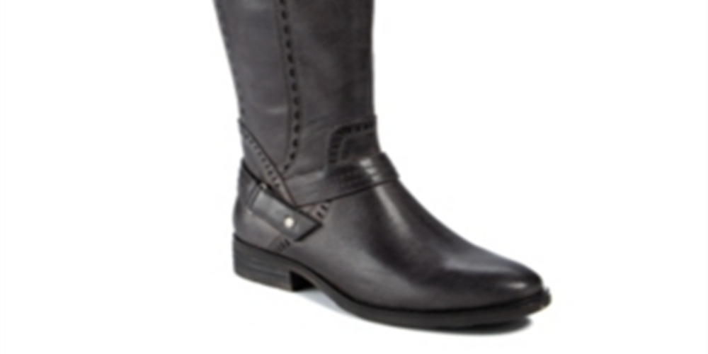 Botas de montaria BareTraps Abram de couro sintético para mulheres, tamanho 9M, cinza