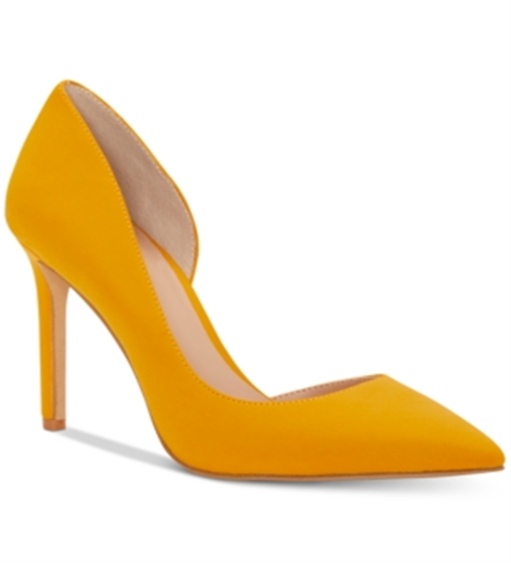 INC International Concepts Kenjay Couro Feminino Bico Fino D-orsay Sapatos Amarelos Tamanho 6 M