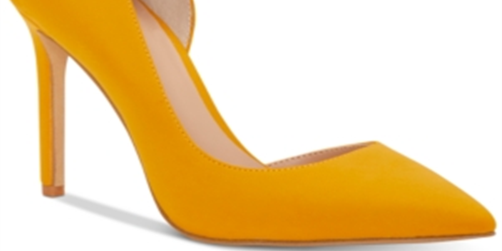 INC International Concepts Kenjay Couro Feminino Bico Fino D-orsay Sapatos Amarelos Tamanho 6 M