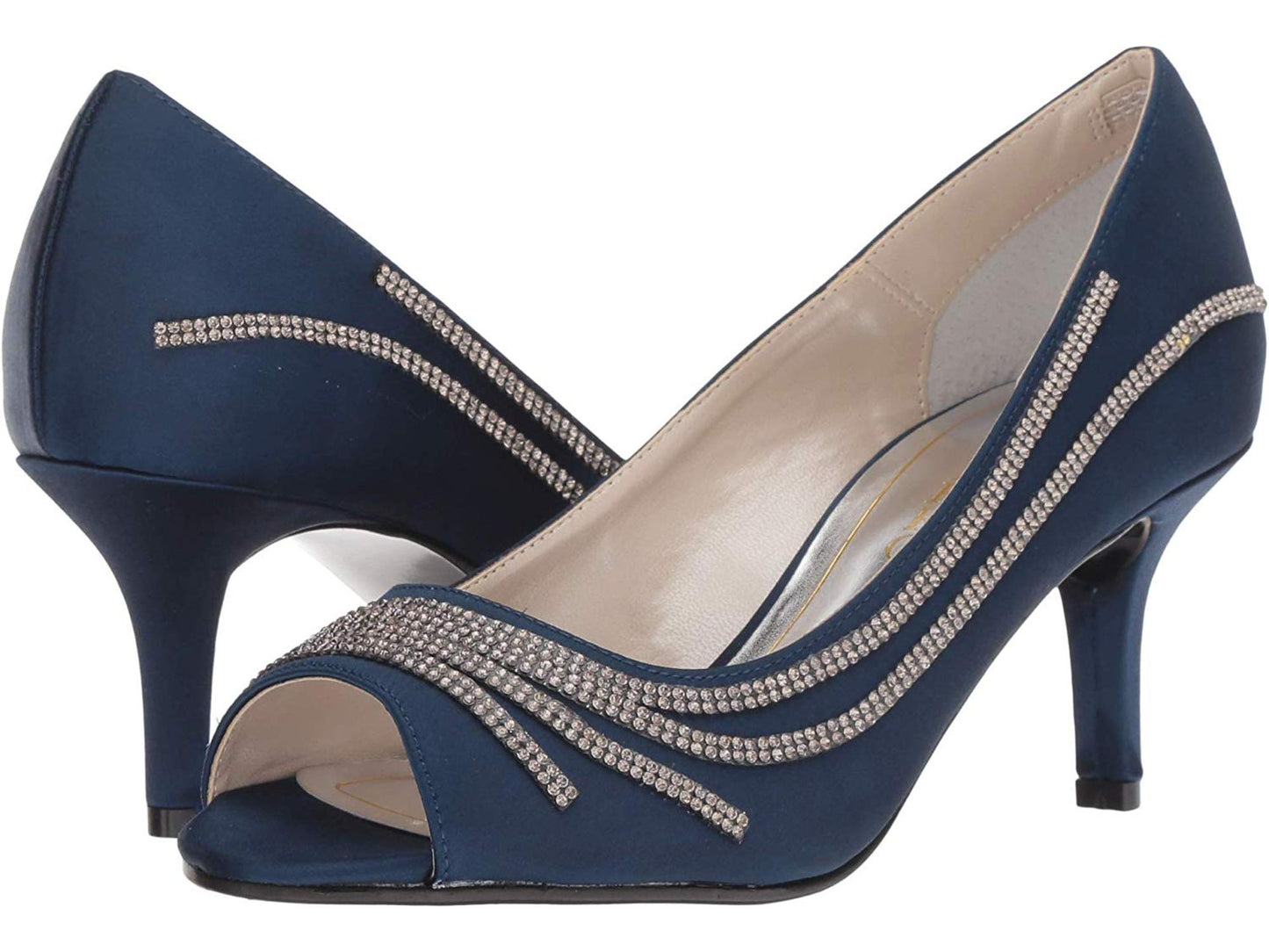 Caparros Oz Peep Toe Classic Scarpin Feminino Azul Tamanho 6,5 M