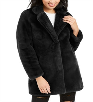 Vestido Eloise Notch Collar da Apparis Feminino, Casaco de Pele Sintética, Preto, Tamanho XX-G