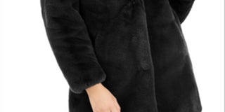 Vestido Eloise Notch Collar da Apparis Feminino, Casaco de Pele Sintética, Preto, Tamanho XX-G