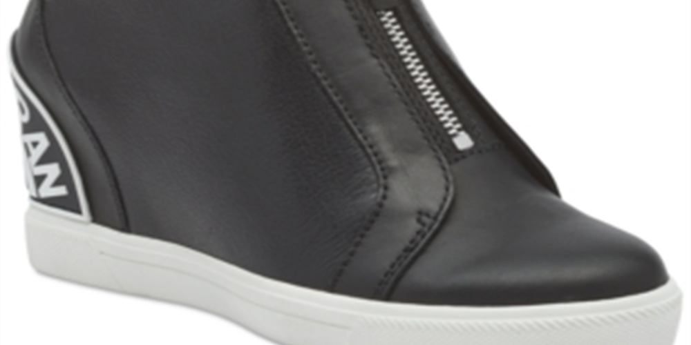 DKNY Connie Fabric Sapatos Fechados de Cano Alto Femininos Pretos Tamanho 9,5