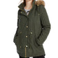 Casaco Parka Feminino Celebrity Rosa Pele Sintética Inverno Verde Tamanho X-Grande