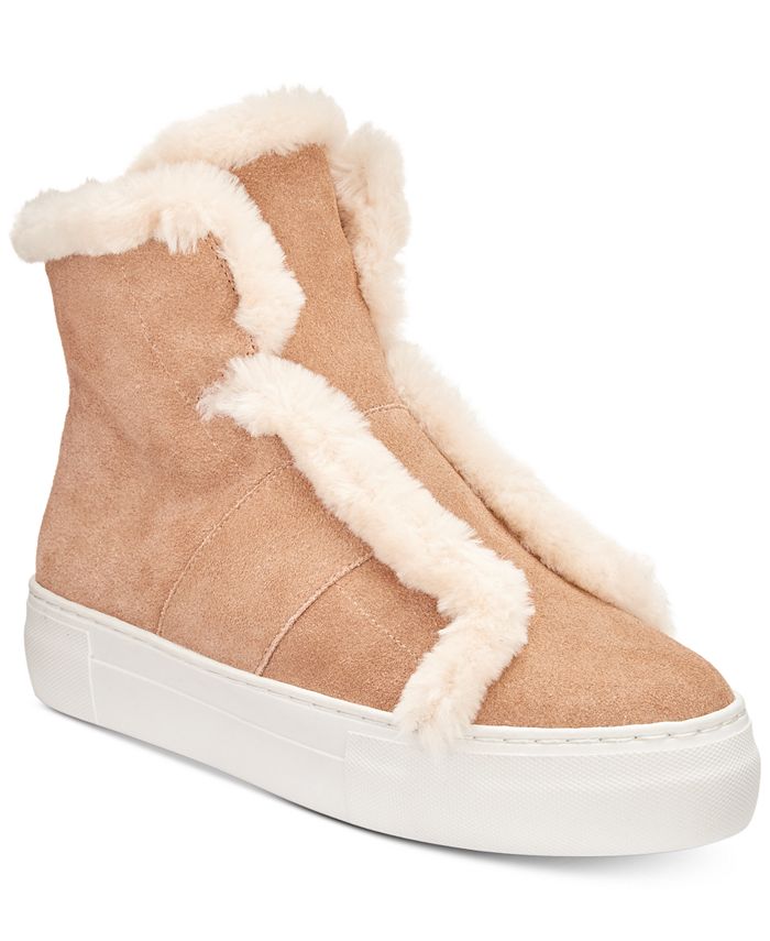Tênis DKNY Mason Suede Faux Feminino Marrom Tamanho 10