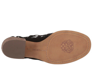 Sandálias femininas Vince Camuto com salto Kevston, pretas, tamanho 7,5 m