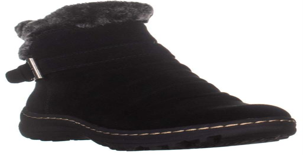 Botas BareTraps Arlow de camurça sintética femininas, tamanho 7 M, pretas