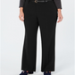 Calça feminina Charter Club Plus Tummy Slimming Relaxed Fit, preta, tamanho 24W