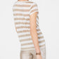 INC International Concepts Top feminino com listras metálicas e amarração frontal, branco, tamanho pequeno P