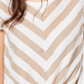 INC International Concepts Top feminino com listras metálicas e amarração frontal, branco, tamanho pequeno P