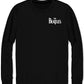 Camiseta masculina híbrida de manga comprida Let It Be Band, preta, tamanho X-G