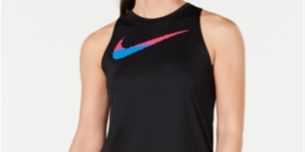 Camiseta regata Nike Fitness Logo Feminina Preta Tamanho M