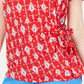 Blusa feminina de manga curta Style &amp; Co, vermelha, tamanho médio