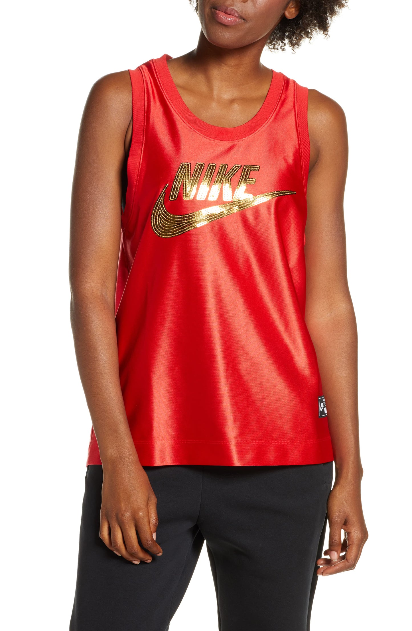 Camiseta Nike Fitness Running Feminina Vermelha Tamanho Médio
