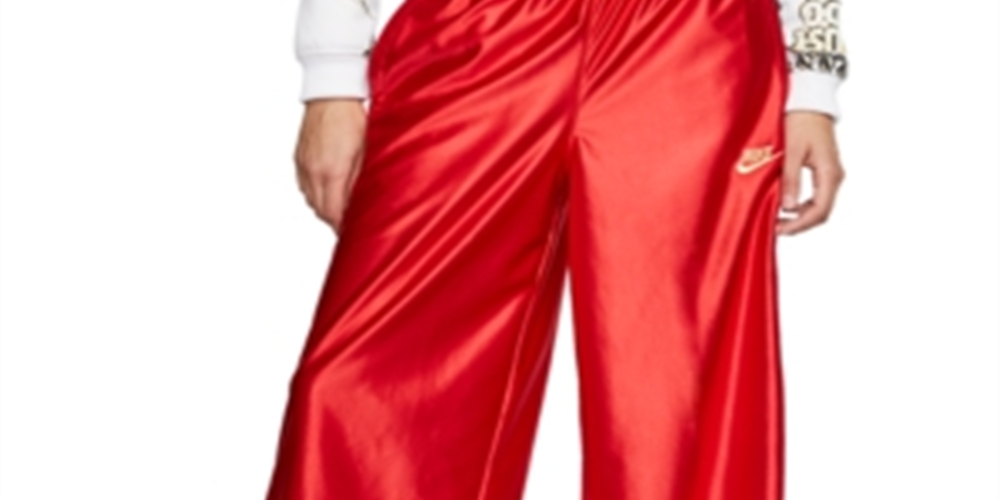 Calça de corrida Nike Tech Fitness feminina vermelha, tamanho extragrande