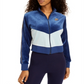 Jaqueta Nike Fitness Velour Track Feminina Azul Tamanho XS