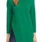 Vince Camuto Blusa túnica feminina com bainha dividida, verde, tamanho pequeno
