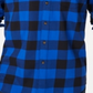 Camisa casual xadrez masculina Club Room, azul, tamanho médio