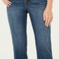 Jeans cropped feminino estilo &amp; co com ilhós e perna reta, azul, tamanho 6