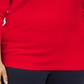Karen Scott Blusa feminina de algodão manga comprida vermelha tamanho 0X