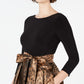 Vestido de festa feminino Jessica Howard Cheetah, preto, tamanho 14, pequeno
