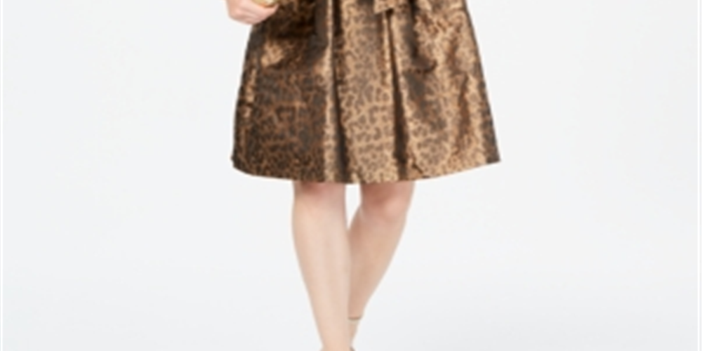 Vestido de festa feminino Jessica Howard Cheetah, preto, tamanho 14, pequeno