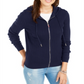 Tommy Hilfiger Moletom Varsity de Algodão com Capuz Feminino Azul Tamanho M