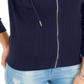 Tommy Hilfiger Moletom Varsity de Algodão com Capuz Feminino Azul Tamanho M