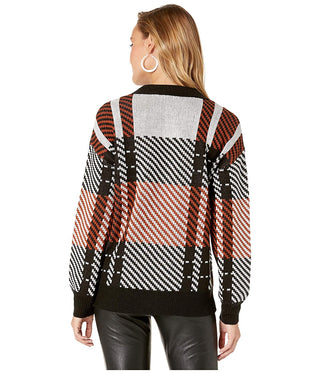 Cardigã feminino Sanctuary Plaid You Made It Cardi Cornalina Xadrez Marrom Tamanho P