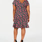 Vestido tubinho com babados Betsey Johnson feminino, tamanho 18W, rosa