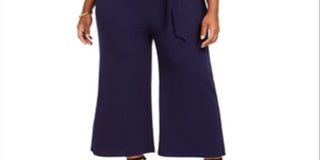 Macacão feminino estilo quase famoso, plus size, azul, ombro de fora, tamanho 1X