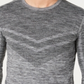 Camiseta masculina de manga comprida sem costura com blocos de cores Ideology, cinza, tamanho X-G