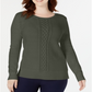 Suéter de tricô feminino Karen Scott, verde, tamanho XXL