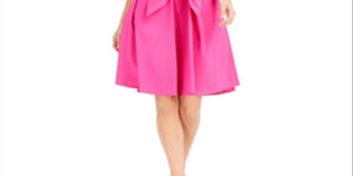 Vestido feminino Charter Club de algodão com amarração na cintura e ajuste evasê, rosa, tamanho 16