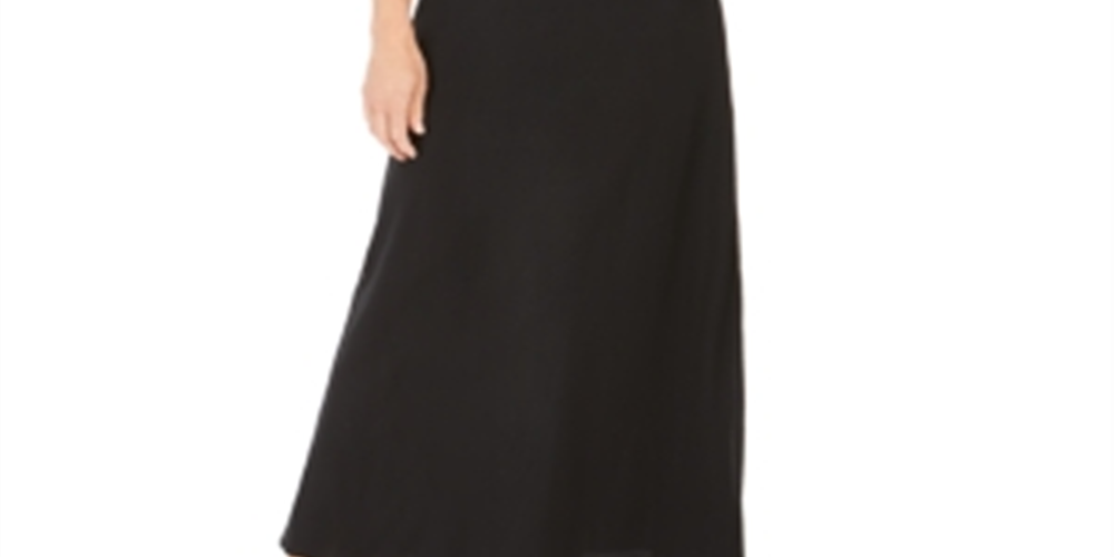 Vestido longo de festa longo com decote em V e manga curta preto Jkara para mulheres 6