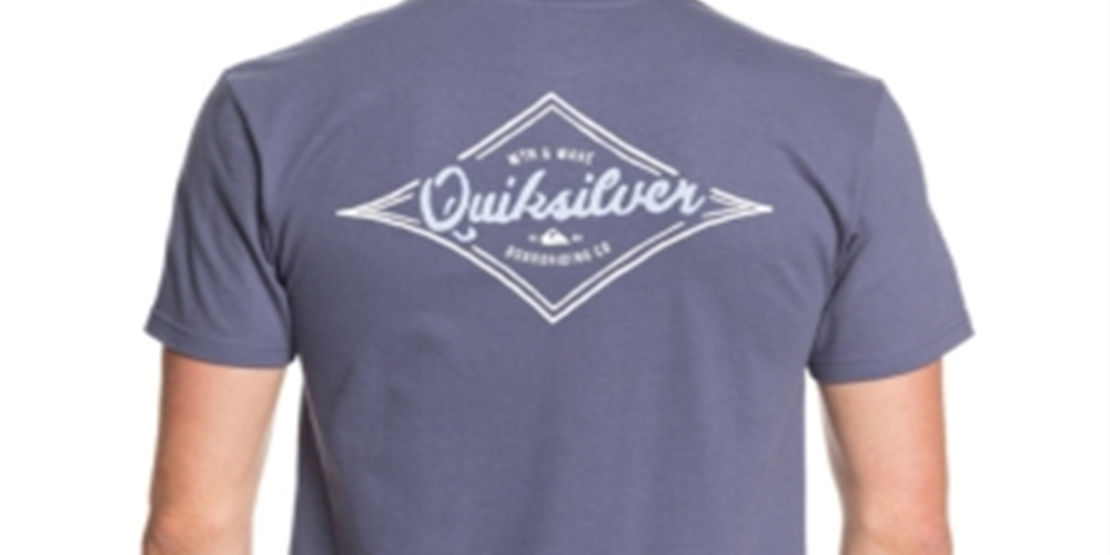 Camisetas masculinas Quiksilver Night Shadow Logo Diamond Wave Tee Azul Tamanho XXL
