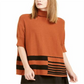 Poncho feminino estampado Alfani marrom tamanho 2XL