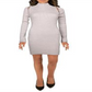 Vestido suéter feminino de malha metálica Material Girl, rosa, tamanho G