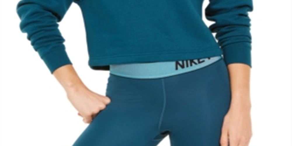 Camiseta Nike Sportswear Shine Metallic Graphic Feminina com Meio Zíper, Verde, Tamanho XS