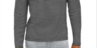 Guess Men's Analog Stripe Shirt Gray Size Small